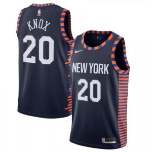 Men's New York Knicks Kevin Knox Gorgeous II #20 Nike Navy 2019/20 Finished Swingman Jersey City Edtion Sports fans