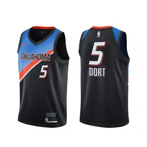 Men's Oklahoma City Stunning Thunder Luguentz Dort #5 Nike Black Swingman Jersey City Edition High - demand item! Order this sought - after jersey immediately.