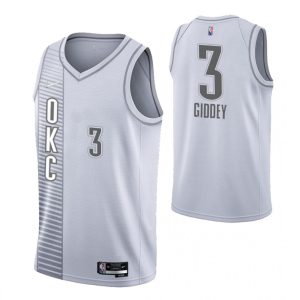 Men's Oklahoma City Thunder Josh Giddey #3 Prime Nike Gray 2021/22 Swingman Jersey City Edition Experience luxury! Order this high - end jersey.