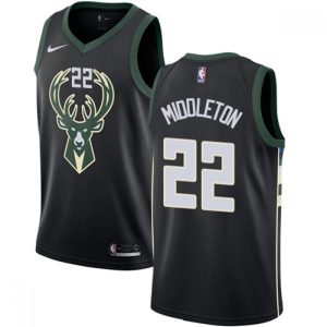 Men's Outstanding Milwaukee Bucks Khris Middleton #22 Nike Black Swingman Jersey Statement Edition For a short time only! Don't miss out on this fantastic jersey.