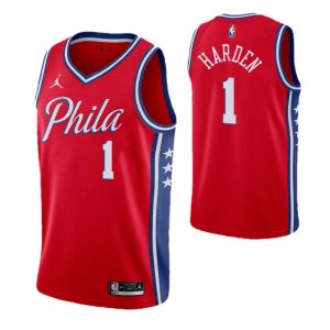 Men's Philadelphia 76ers James Harden #1 Jordan Red Swingman Jersey Icon Edition Luxurious Be a part of the action! Get this game - ready jersey.