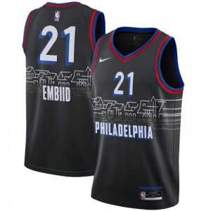 Men's Philadelphia 76ers Joel Embiid #21 Nike Dashing Black 2020/21 Swingman Player Jersey – City Edition High - demand item! Order this sought - after jersey immediately.