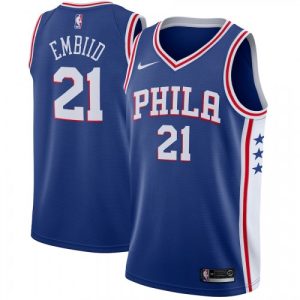 Men's Philadelphia 76ers Joel Embiid #21 Premium Bule Swingman Jersey Icon Edition Sports enthusiasts