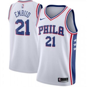 Men's Philadelphia 76ers Joel Embiid #21 White Swingman Impressive Jersey Association Edition For the true fans! Secure this authentic jersey now.