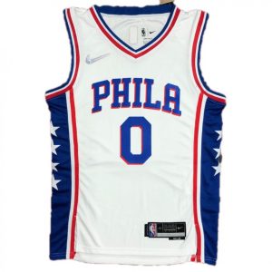 Men's Philadelphia 76ers Tyrese Maxey #0 Nike White Captivating 2021/22 Swingman NBA Jersey Icon Edition Team spirit! Show it off with this awesome jersey.