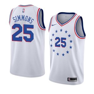 Men's Philadelphia Luxurious 76ers Ben Simmons #25 White Swingman Jersey City Edition Don't be left out! Get this stylish jersey and show your team pride.