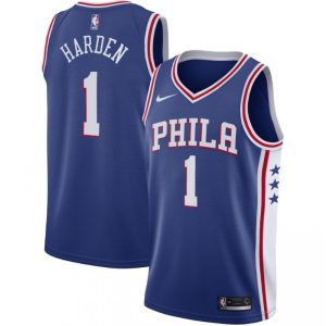 Men's Philadelphia Unique 76ers James Harden #1 Nike Royal 2021/22 Swingman Jersey Icon Edition Gift idea! Surprise a sports fan with this amazing jersey.