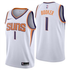 Men's Phoenix Suns Devin Booker Amazing #1 Nike White 2019/20 Swingman Jersey Association Edition Upgrade your fan gear! Order this premium jersey today.