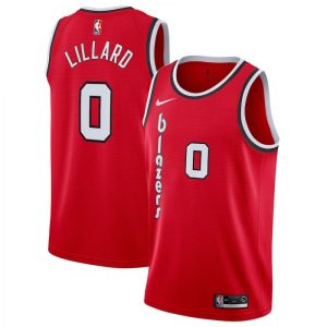 Men's Portland Trail Blazers Damian Lillard Terrific #0 Nike Red Swingman Jersey Classic Edition Team spirit! Show it off with this awesome jersey.