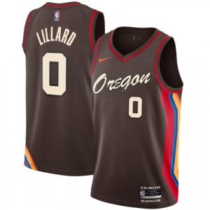 Men's Portland Trail Blazers Premium - grade Damian Lillard #0 Nike Brown 20/21 Swingman Player Jersey–City Edition Sports enthusiasts