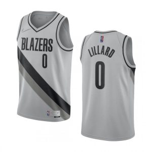 Men's Portland Trail Blazers Sophisticated Damian Lillard #0 Nike Grey 2020/21 Swingman NBA Jersey Earned Edition For the true fans! Secure this authentic jersey now.