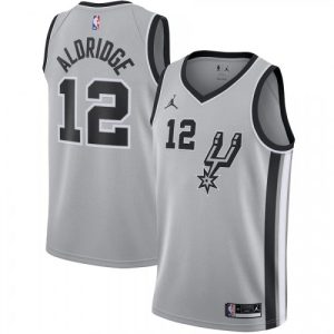 Men's San Antonio Spurs LaMarcus Aldridge Delightful #12 Jordan Silver 20/21 Swingman Jersey Statement Edition Upgrade your fan gear! Order this premium jersey today.