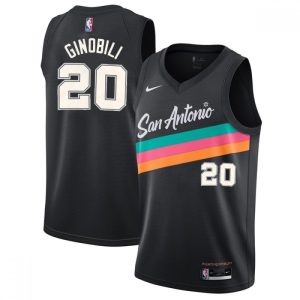 Men's San Antonio Spurs Luxurious Manu Ginobili #20 Nike Black 20/21 Swingman Jersey City Edition Hurry! Exclusive offer. Get your hands on this outstanding jersey right away.