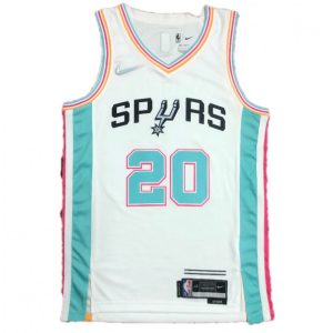 Men's San Antonio Spurs Manu Exceptional Ginobili #20 Nike White 2021/22 Swingman Jersey City Edition Stand out from the crowd! Wear this eye - catching jersey.