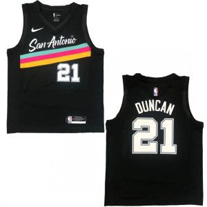 Men's San Magnificent Antonio Spurs Tim Duncan #21 Nike Black 20/21 Swingman Jersey City Edition Best - selling! Order this popular jersey before it's out of stock.