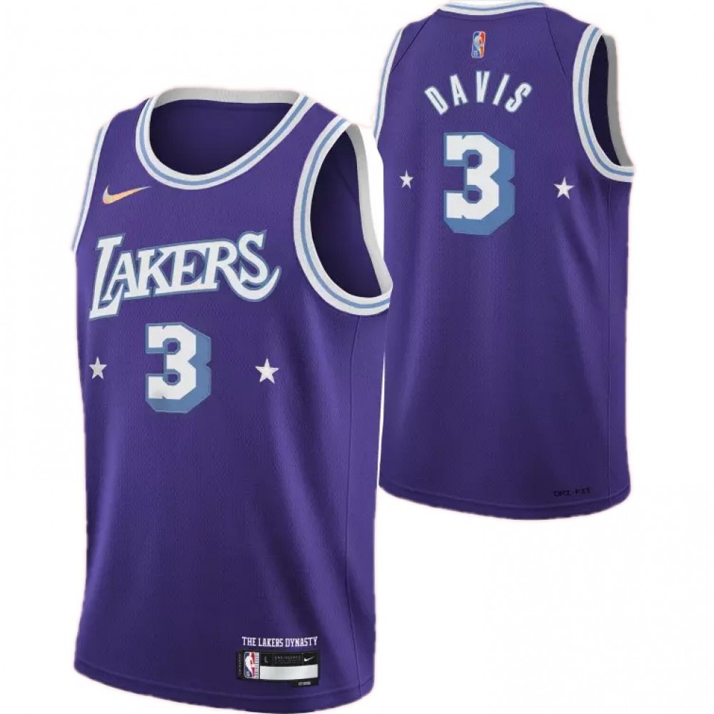 Men's Sophisticated LosAngeles Lakers Anthony Davis #3 Nike Purple 2021/22 Swingman NBA Jersey City Edition Gift idea! Surprise a sports fan with this amazing jersey.