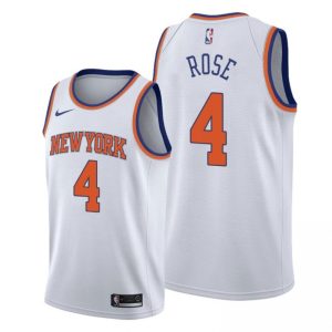 Men's Stunning New York Knicks Derrick Rose #4 Nike White 2020/21 Swingman Jersey Association Edition Stand out from the crowd! Wear this eye - catching jersey.