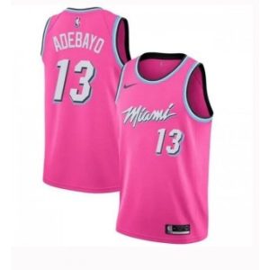 Men's Superb Miami Heat Bam Adebayo #13 Pink 19 20 Swingman Jersey City Edition Retailers