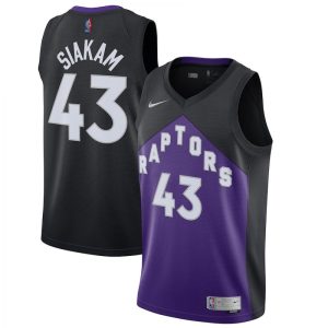 Men's Toronto Raptors Pascal Glamorous Siakam #43 Nike Black&Purple 2021 Swingman NBA Jersey Earned Edition Sports enthusiasts
