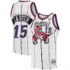 Men's Toronto Raptors Vince Carter #15 White 1998 Delightful 99 Hardwood Classics Swingman Jersey Collector's item! A rare addition to any collection.