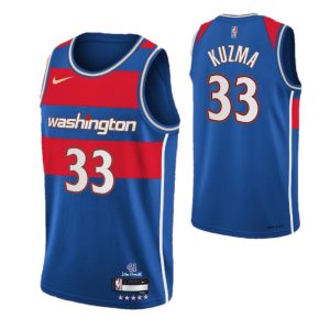Men's Washington Wizards Refined Kyle Kuzma #33 Nike Royal 2021/22 Swingman NBA Jersey City Edition Flash sale! Snag this great jersey at a discounted price.