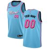 Miami Heat Nike Youth 2019/20 Swingman Custom Jersey Charming Blue – City Edition Customizable! Personalize this great jersey.