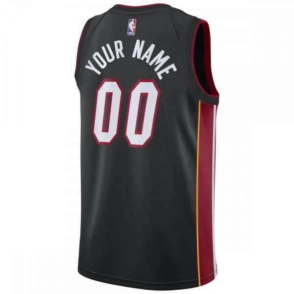 Miami Heat Nike Swingman Custom Jersey Black Icon Edition Luxurious - Image 3
