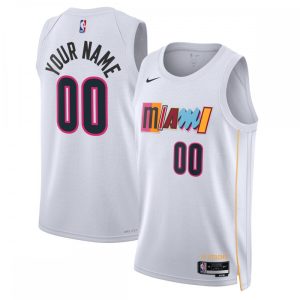 Miami Heat Nike Unisex 2022/23 Swingman Outstanding Custom Jersey City Edition White Trending now! Grab this hot jersey while you can.