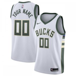 Milwaukee Bucks Nike 2020/21 Swingman Custom Jersey Impressive Association Edition White Act fast! Only a handful left. Secure this amazing jersey now.