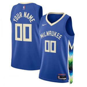 Milwaukee Bucks Nike Exquisite Unisex 2022/23 Swingman Custom Jersey City Edition Royal Limited edition! Don't miss your chance to own this unique jersey.