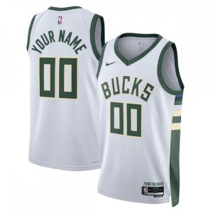 Milwaukee Bucks Nike Unisex Premium 2022/23 Swingman Custom Jersey White Association Edition Hurry! Exclusive offer. Get your hands on this outstanding jersey right away.