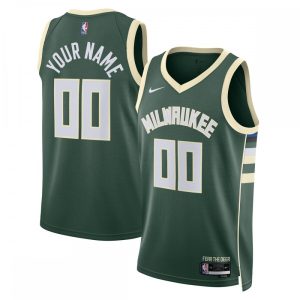 Milwaukee Prime Bucks Nike Unisex 2022/23 Swingman Custom Jersey Hunter Green Icon Edition Trending now! Grab this hot jersey while you can.