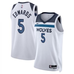 Minnesota Timberwolves Nike Association Edition Swingman Jersey White Anthony Edwards Unisex Impressive Authentic look! Wear this genuine jersey.