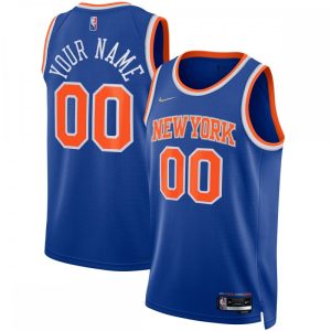 New York Knicks Nike 2021/22 Diamond Swingman Custom Jersey Icon Edition Charming Blue Don't be left out! Get this stylish jersey and show your team pride.