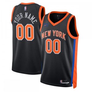 New York Splendid Knicks Nike Unisex 2022/23 Swingman Custom Jersey City Edition Black Sports fans
