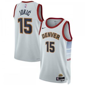 Nikola Jokic Denver Nuggets Nike Unisex 2022/23 Swingman Jersey City Edition Fabulous Silver Sports fans