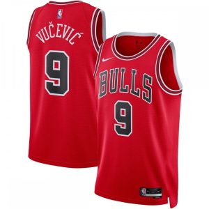 Nikola Vucevic Chicago Bulls Nike Unisex 2022/23 Swingman Jersey Icon Edition Red Striking High - demand item! Order this sought - after jersey immediately.