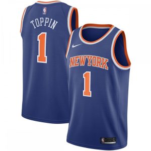 Obi Toppin New York Knicks Nike 2020 NBA Draft First Round Captivating Pick Swingman Jersey Royal Icon Edition Be the first! Order this trendy jersey ahead of the crowd.