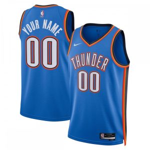 Oklahoma City Thunder Nike Exquisite Unisex 2022/23 Swingman Custom Jersey Blue Icon Edition Be a part of the action! Get this game - ready jersey.