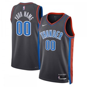 Oklahoma City Thunder Nike Unisex 2022/23 Swingman Custom Charming Jersey City Edition Black Exclusive design! Own a jersey like no other.