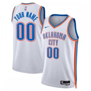 Oklahoma Gorgeous City Thunder Nike Unisex 2022/23 Swingman Custom Jersey White Association Edition New arrival! Check out this fresh and exciting jersey.