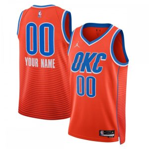 Oklahoma Luxurious City Thunder Jordan Brand Unisex 2022/23 Swingman Custom Jersey Statement Edition Orange Gift idea! Surprise a sports fan with this amazing jersey.