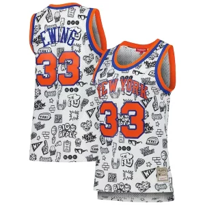 Patrick Ewing New York Knicks Women's 1991 Phenomenal Doodle Swingman Jersey White Trending now! Grab this hot jersey while you can.