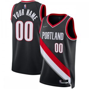 Portland Terrific Trail Blazers Nike 2021/22 Diamond Swingman Custom Jersey Icon Edition Black Collectors