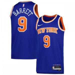 RJ Barrett Delightful New York Knicks Nike Unisex 2022/23 Swingman Jersey Icon Edition Blue Team spirit! Show it off with this awesome jersey.