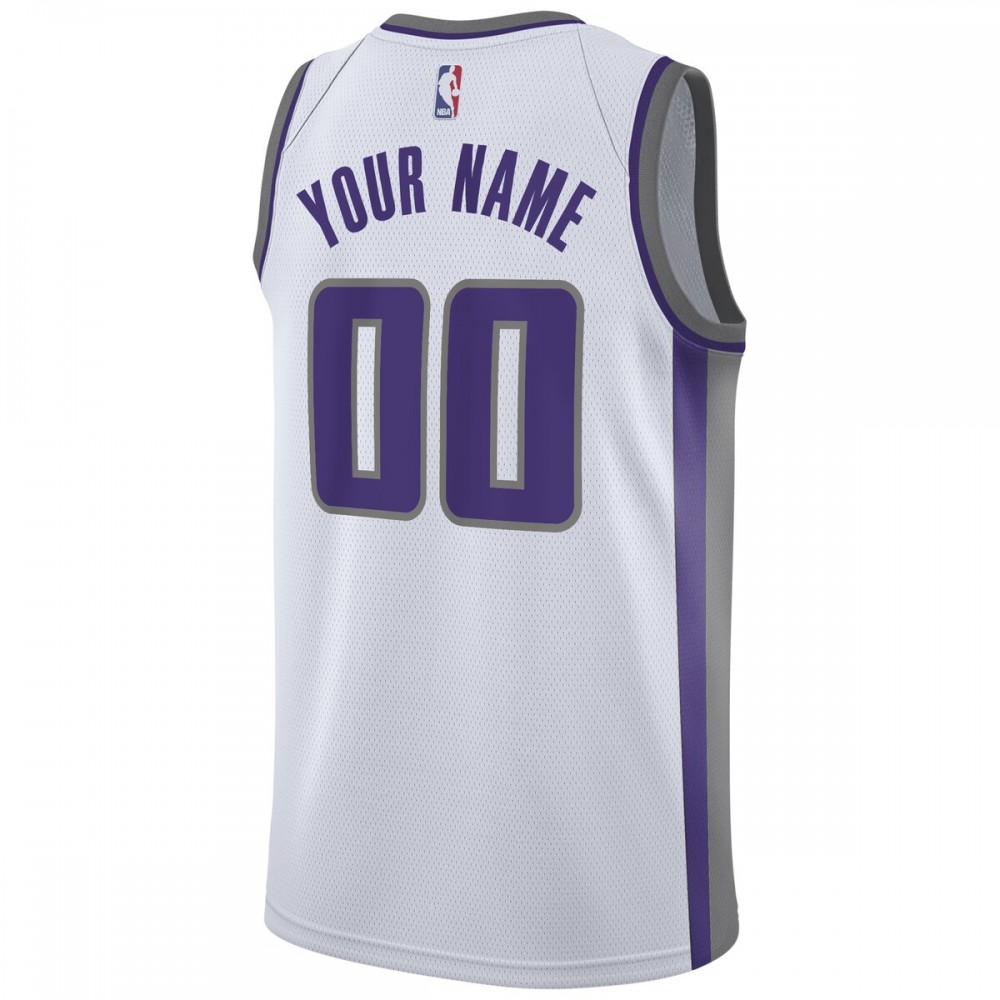 Sacramento Kings Nike Swingman Luxurious Custom Jersey White Association Edition - Image 3