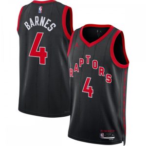 Scottie Barnes Toronto Raptors Jordan Brand 2022/23 Replica Swingman Jersey Statement Edition Black Stylish Collector's item! A rare addition to any collection.