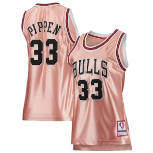 Scottie Pippen Chicago Bulls Women's 75th Anniversary Rose Gold Striking 1997 Swingman Jersey Pink Limited edition! Don't miss your chance to own this unique jersey.