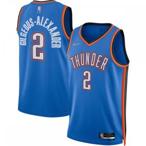 Shai Gilgeous Alexander Oklahoma City Thunder Nike 2021/22 Diamond Swingman Fantastic Jersey Icon Edition Blue Sports fans