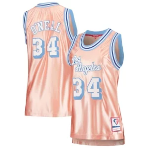 Shaquille O'Neal Los Angeles Lakers Women's 75th Anniversary Rose Fabulous Gold 1996 Swingman Jersey Pink Upgrade your fan gear! Order this premium jersey today.